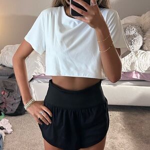 Super cute cropped white tee! size XL!